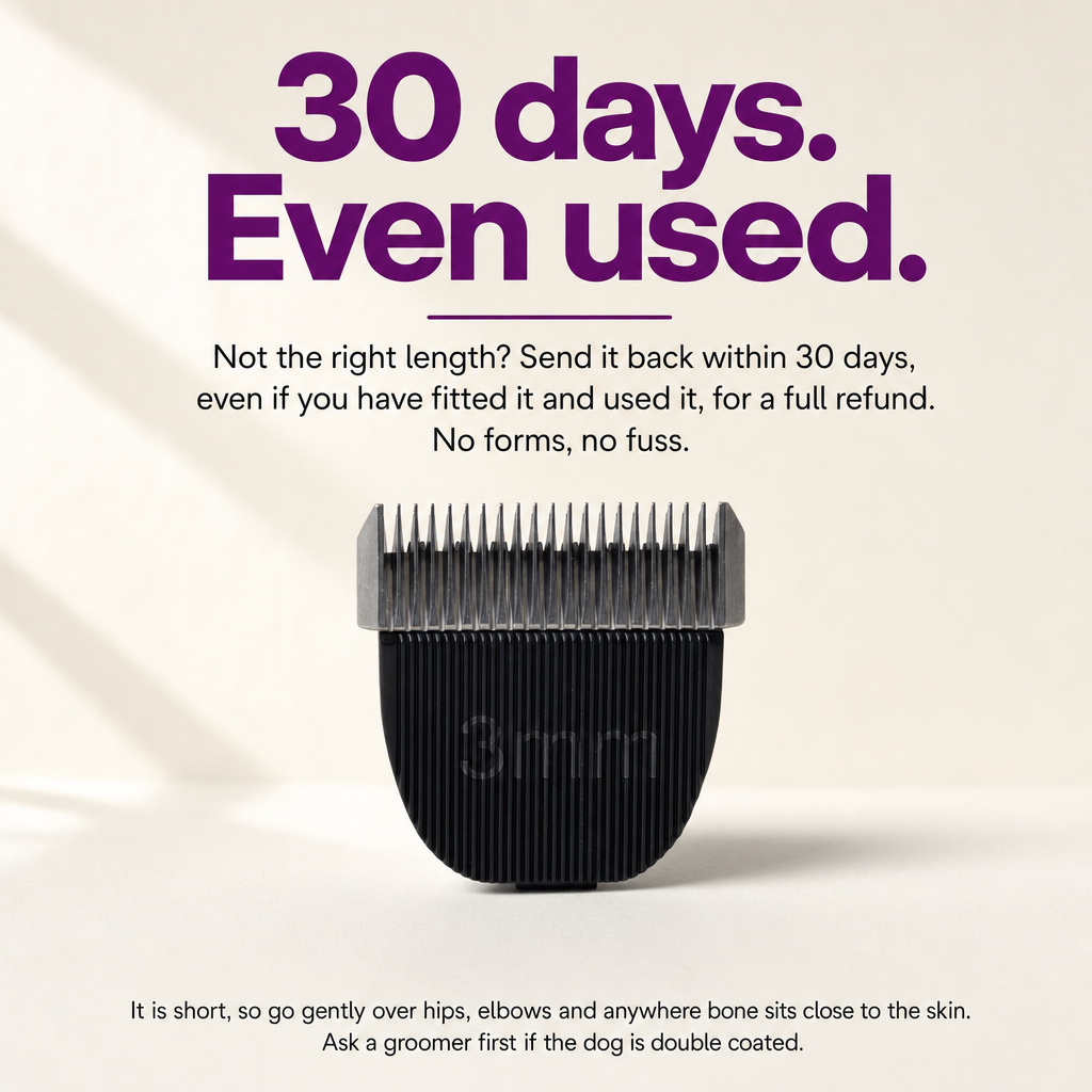 30 days money-back, even used. Bjaf 3 mm blade.